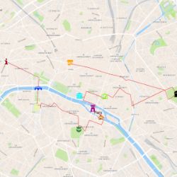 Карта достопримечательностей города Париж  (copy)